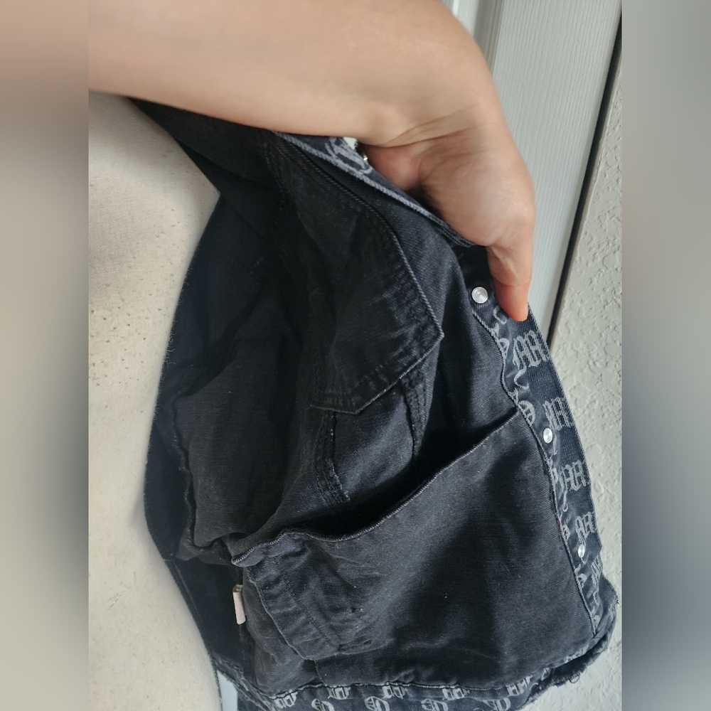 Missguided Denim Monogram Jacket - image 7